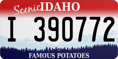 ID license plate I390772