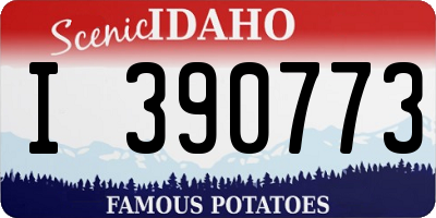 ID license plate I390773