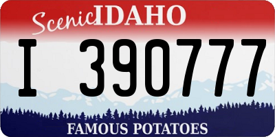 ID license plate I390777