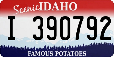 ID license plate I390792