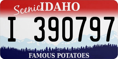 ID license plate I390797