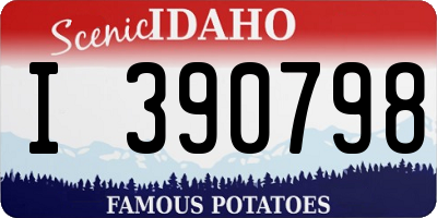 ID license plate I390798