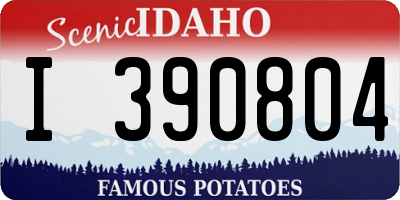 ID license plate I390804