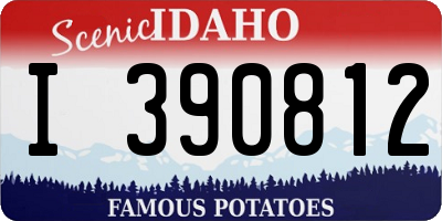 ID license plate I390812