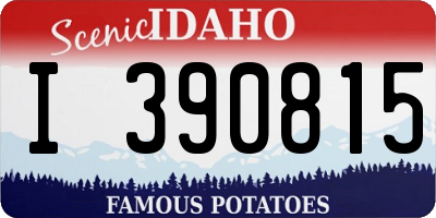 ID license plate I390815