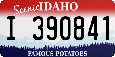 ID license plate I390841