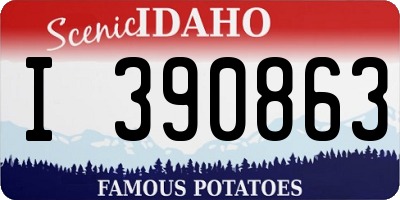ID license plate I390863