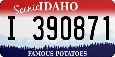 ID license plate I390871
