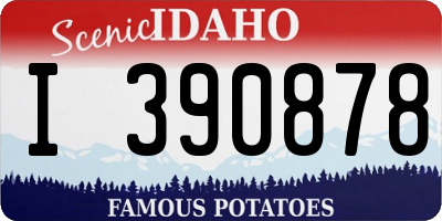 ID license plate I390878