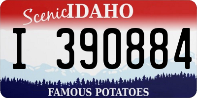 ID license plate I390884
