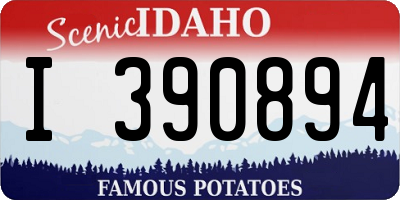 ID license plate I390894