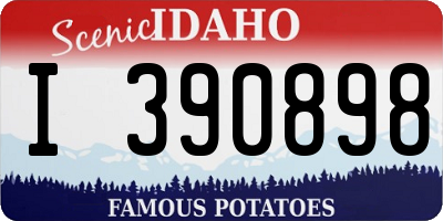 ID license plate I390898