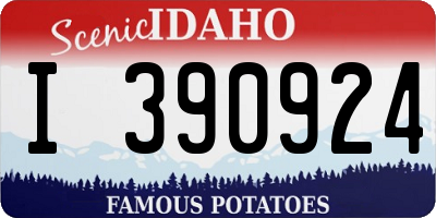 ID license plate I390924