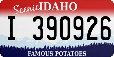 ID license plate I390926