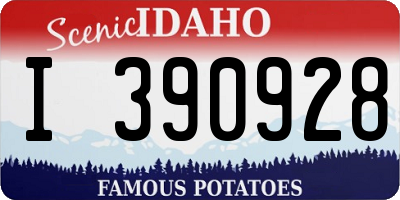 ID license plate I390928