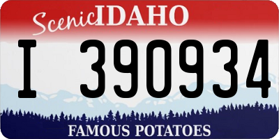 ID license plate I390934