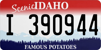 ID license plate I390944