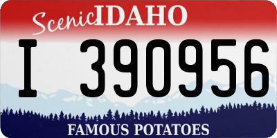 ID license plate I390956