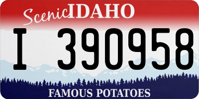 ID license plate I390958