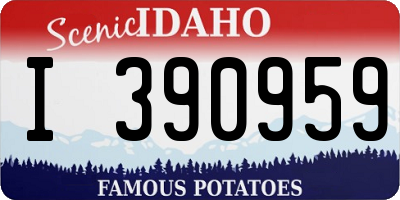 ID license plate I390959
