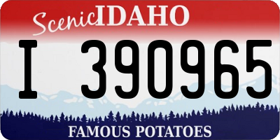 ID license plate I390965