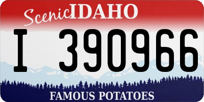 ID license plate I390966
