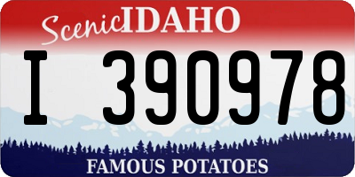 ID license plate I390978