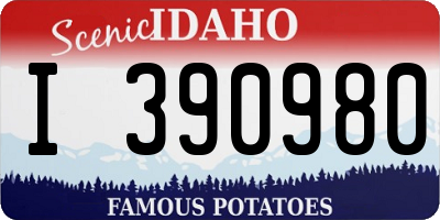 ID license plate I390980