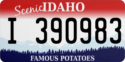 ID license plate I390983