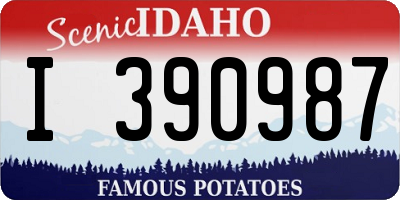ID license plate I390987