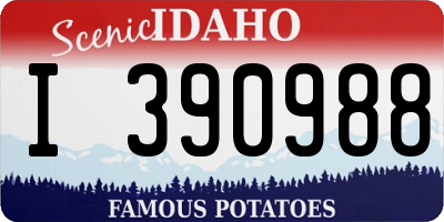 ID license plate I390988
