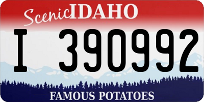 ID license plate I390992