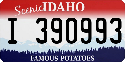 ID license plate I390993