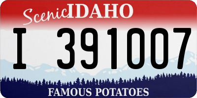 ID license plate I391007