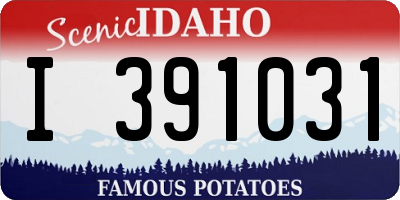 ID license plate I391031