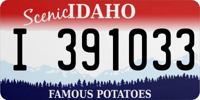 ID license plate I391033