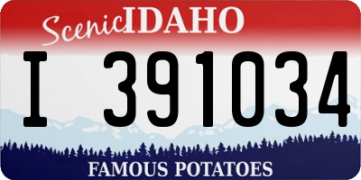 ID license plate I391034