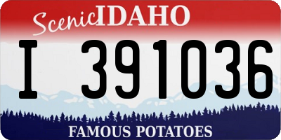 ID license plate I391036