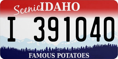 ID license plate I391040