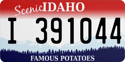 ID license plate I391044