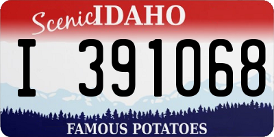 ID license plate I391068