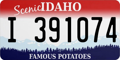 ID license plate I391074
