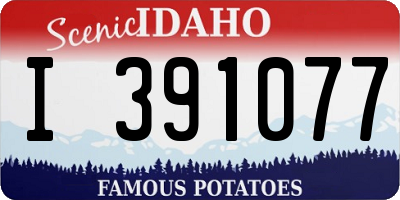 ID license plate I391077