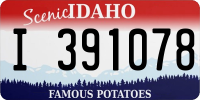 ID license plate I391078