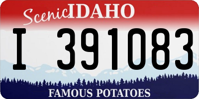 ID license plate I391083