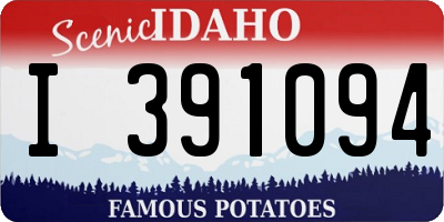 ID license plate I391094