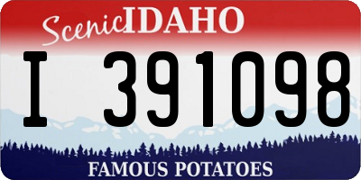 ID license plate I391098