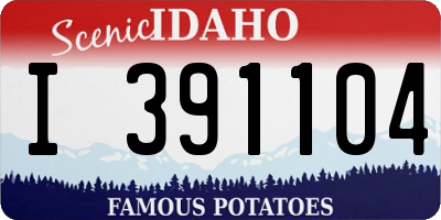 ID license plate I391104