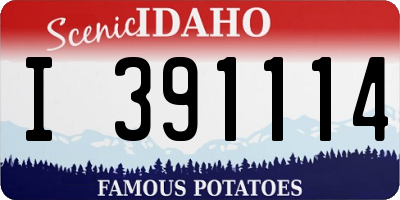 ID license plate I391114