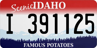 ID license plate I391125